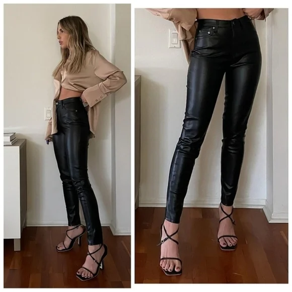 PISTOLA Aline High Rise Skinny Pant in Slate Black - Picture 2 of 12